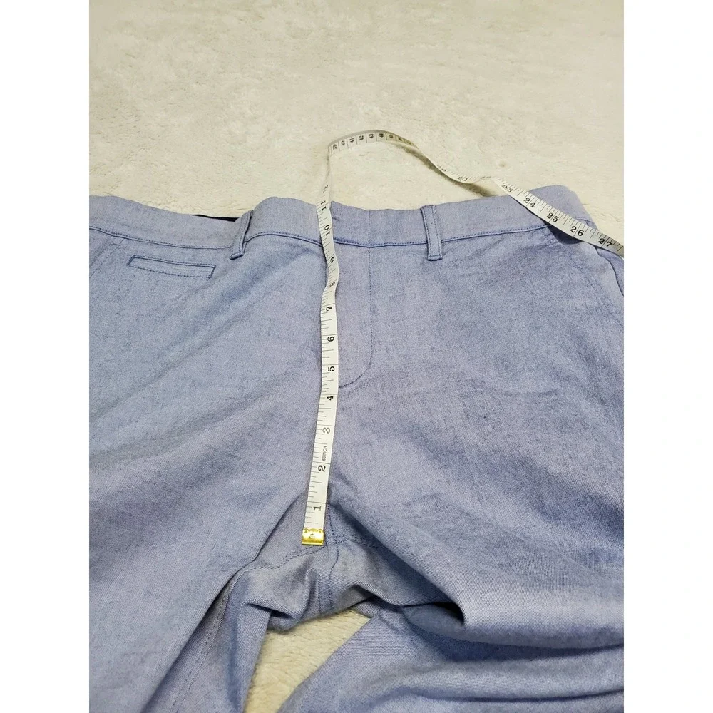 J. Crew Blue Mid Rise Stretchy Pants Men 34x30 Classic Casual Minimalist Capsule